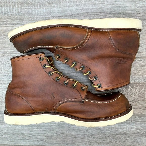 Red Wing Men's 875 Classic Moc Toe Work Boot Oro-Legacy Brown Leather Size 15 D - Picture 3 of 12